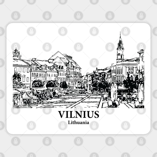 Vilnius - Lithuania Magnet by Lakeric